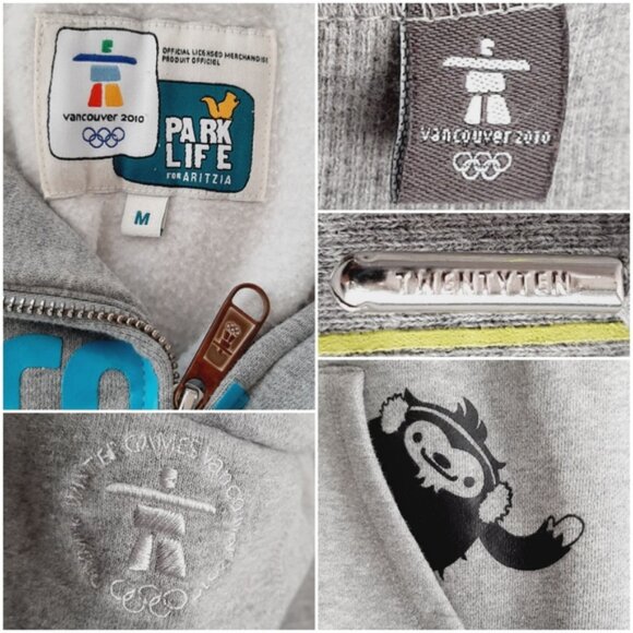 PARK LIFE Aritzia 2010 Vancouver Olympics Sweatshirt Hoodie Zip-up Jacket Sz M - Picture 2 of 16